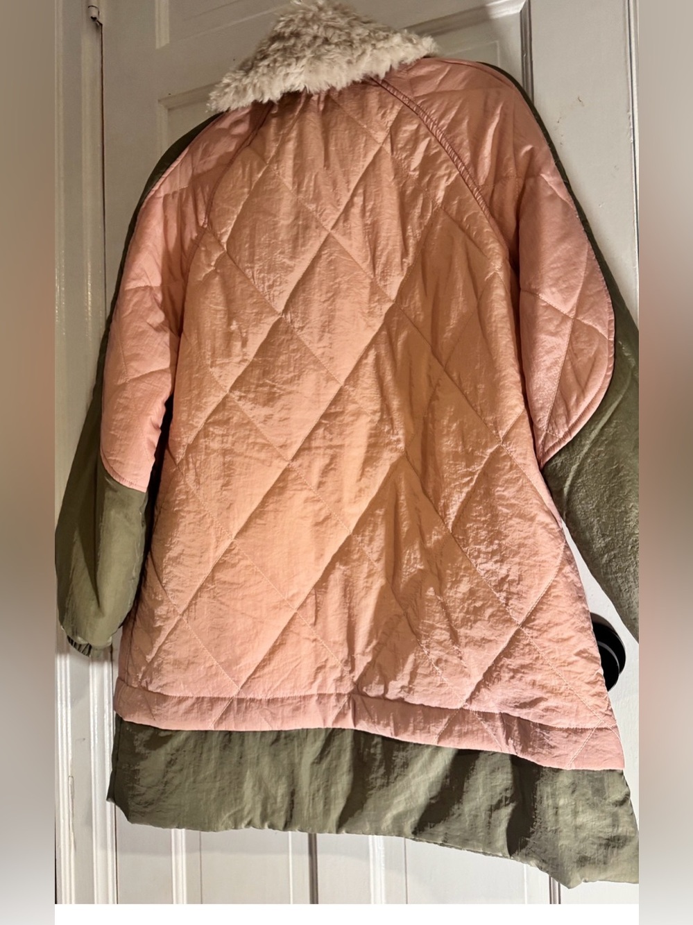 NWT Pilcro Sherpa Fleece Collar Quilted Liner Coat - Picture 7 of 9